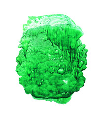 Abstract green watercolor background.