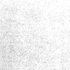Grunge Texture on White Background, Abstract Dotted Grungy Vector, Halftone Scratch, Rough Monochrome Design