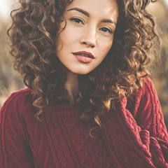 Atmospheric portrait of beautiful young lady