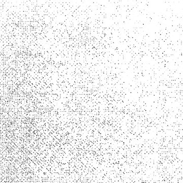 Grunge Texture on White Background, Abstract Dotted Grungy Vector, Halftone Scratch, Rough Monochrome Design