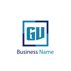 Fototapeta premium Initial Letter GV Logo Template Design