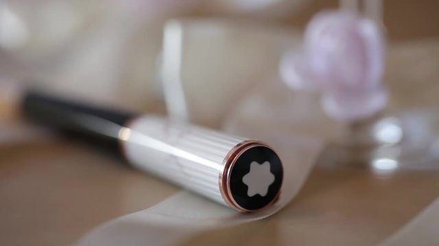 Wedding decorations ball pen for the bride Bijouterie, ribbons, satin decorations and jewelry