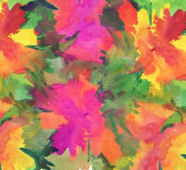 Watercolor flower painted background.