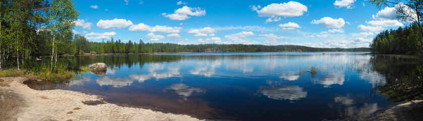 finnish lake in summer