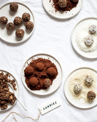 Raw vegan Healthy energy seeds and nuts balls 
