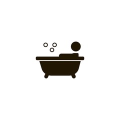 Taking bath icon. flat design