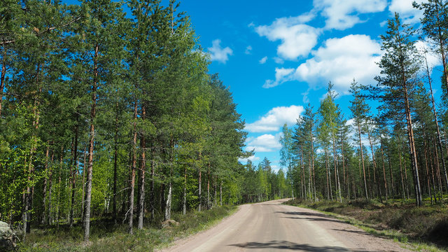 rural road in finland