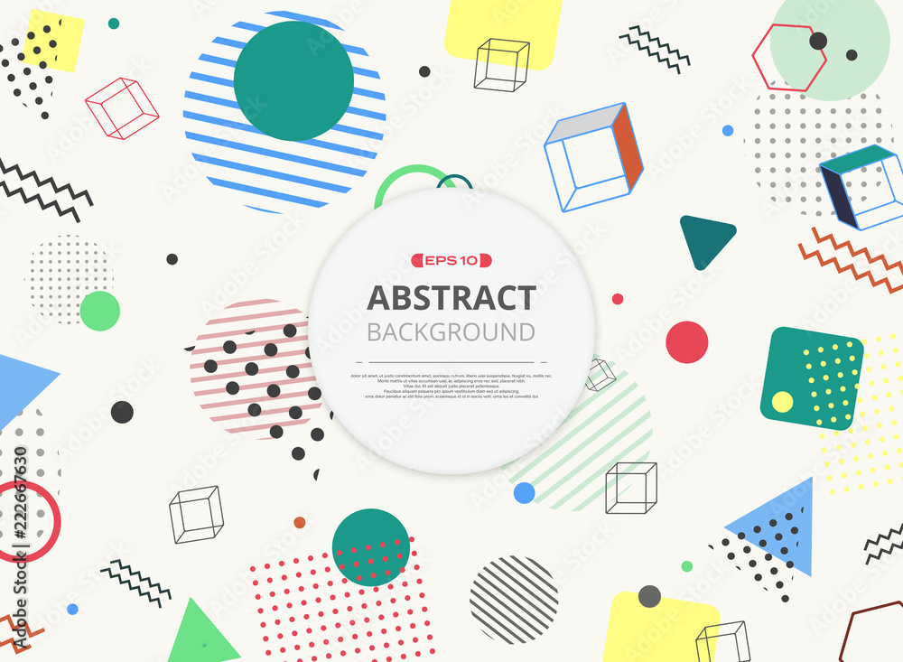 Poster abstract of colorful geometric pattern background