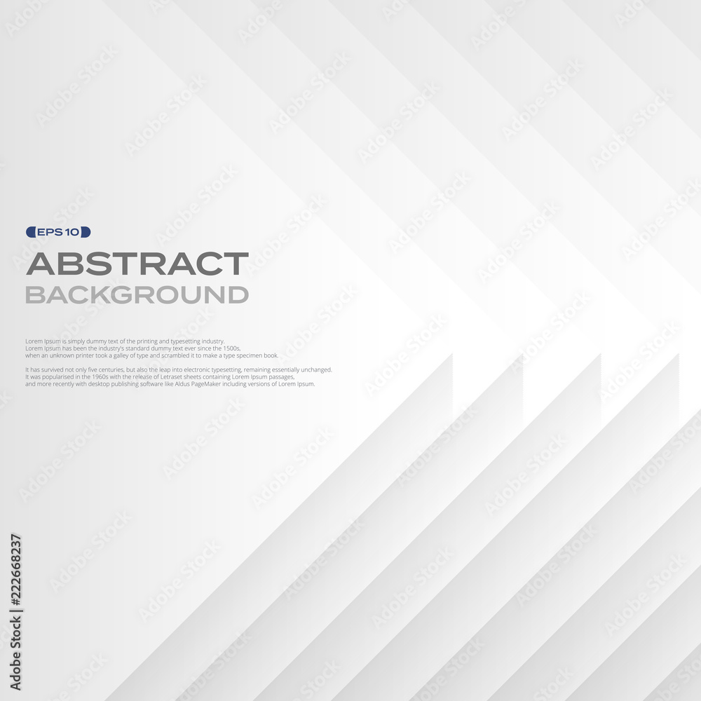 Poster abstract of layer pattern square white paper background.