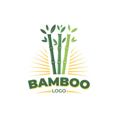 Bamboo nature logo. vector design