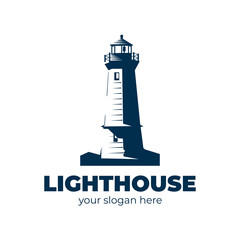 lighthouse logo. vector design
