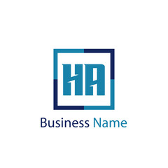 Initial Letter HA Logo Template Design