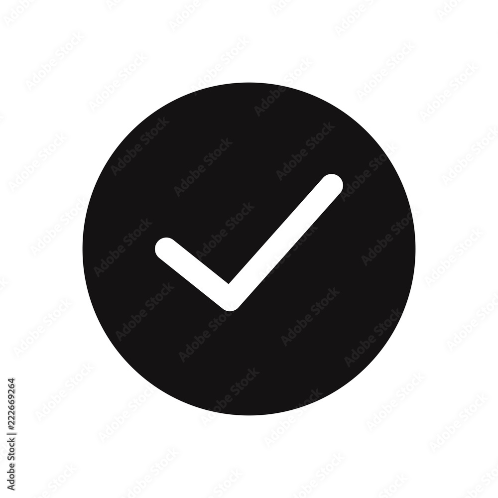 Poster checked button vector icon