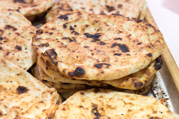 Fresh tradition iraqian bread sold at local farmers market