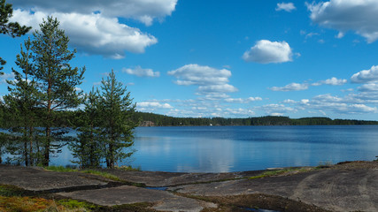 finnish lake in summer