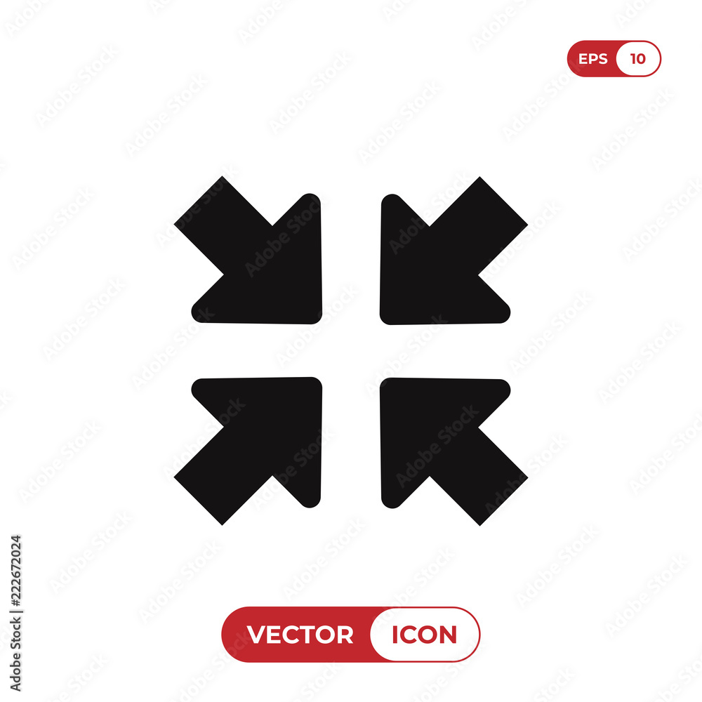 Poster minimize button vector icon