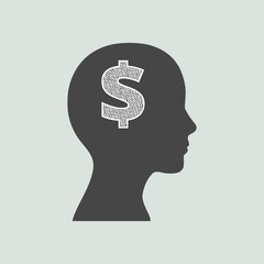 Mind concept graphic for money