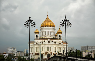 Obraz premium The Cathedral of Christ the Savior in Moscow
