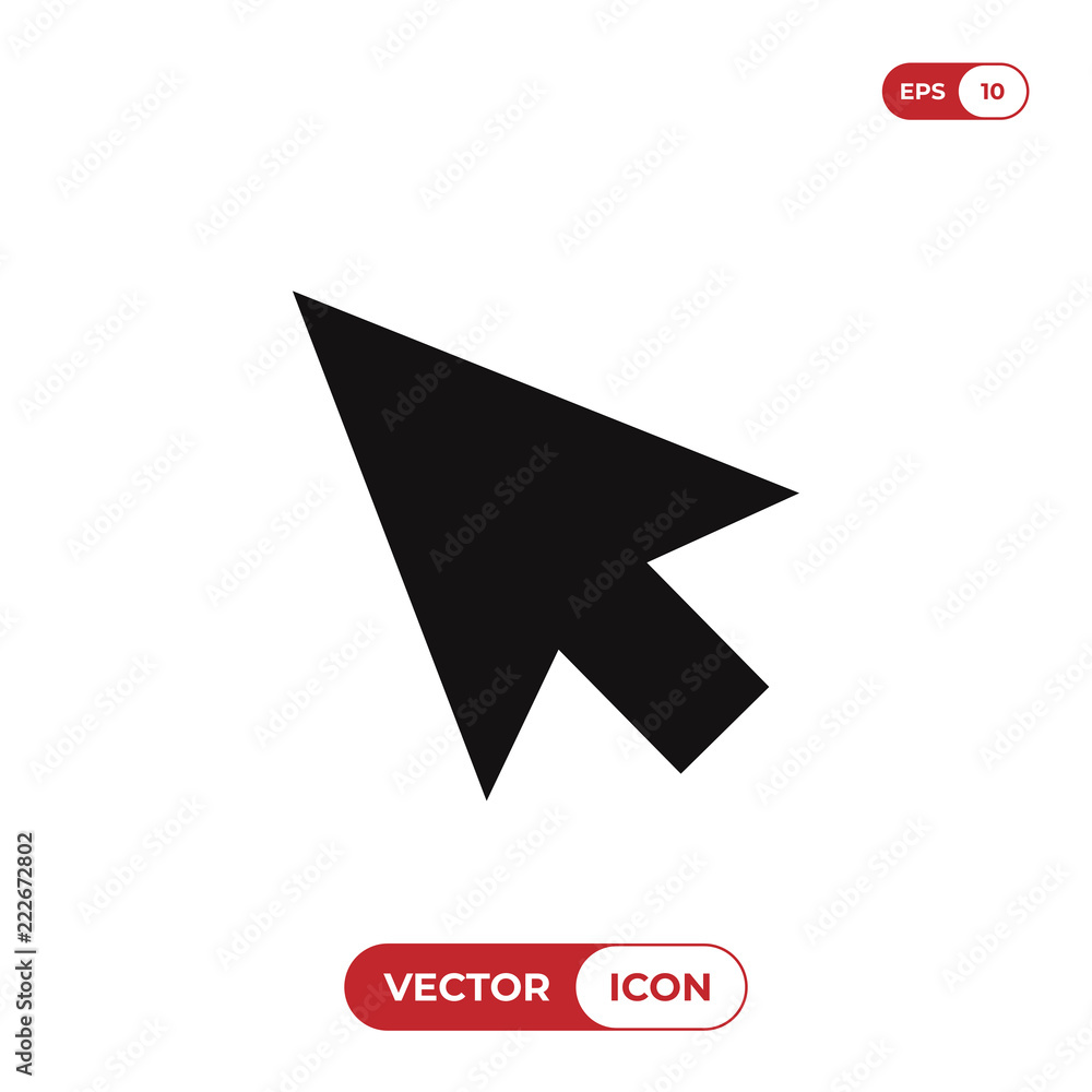 Poster cursor vector icon. mouse, pointer, click symbol