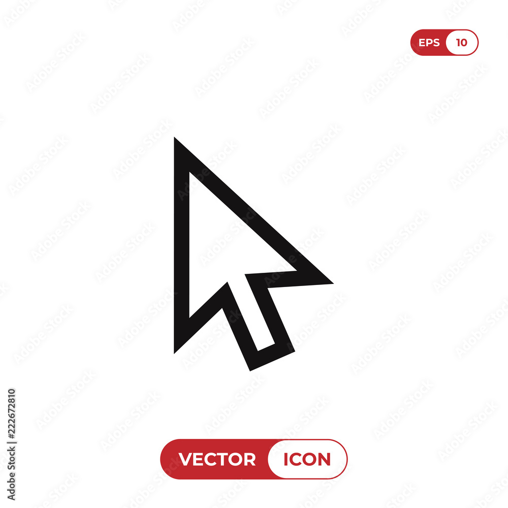 Poster cursor vector icon. mouse, pointer, click symbol