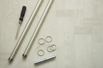 Repair and design of premises. Details of curtain rod.