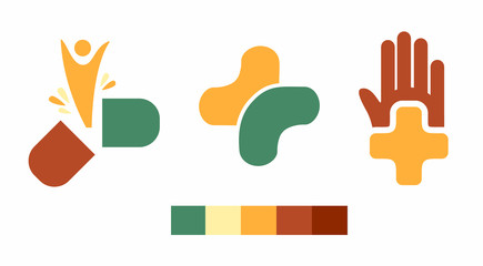 Obraz premium Medical logo and palette