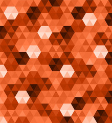 Abstract background of colorful hexagons. Pattern of geometric polygons. Vector