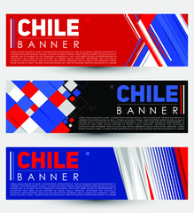 Chile modern banner template vector set design