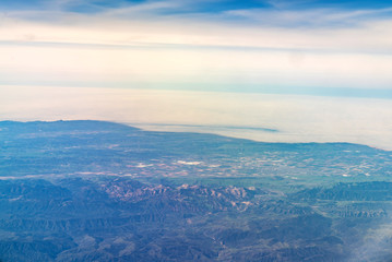 Fototapeta na wymiar aerial view of California San Andreas