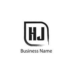 Initial Letter HJ Logo Template Design