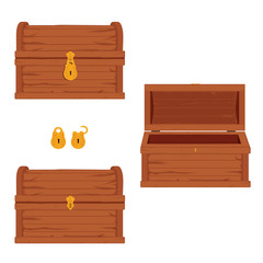 Fototapeta premium Wooden pirate chest