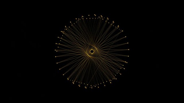 Seamless abstract concentric geometric patten on black background