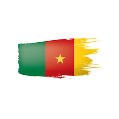 Cameroon flag, vector illustration on a white background.