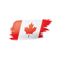Canada flag, vector illustration on a white background