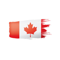 Fototapeta na wymiar Canada flag, vector illustration on a white background