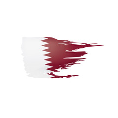 Qatar flag, vector illustration on a white background.