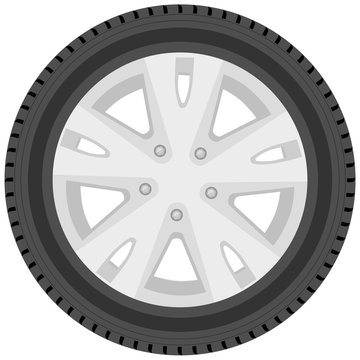Car wheel vector