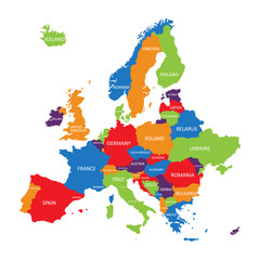 Europe map vector © viktorijareut