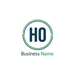Initial Letter HO Logo Template Design