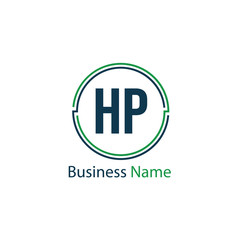 Initial Letter HP Logo Template Design