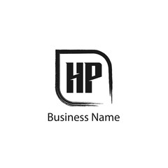 Initial Letter HP Logo Template Design