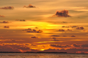 Fototapeta na wymiar Sonnenuntergang an der Nordsee