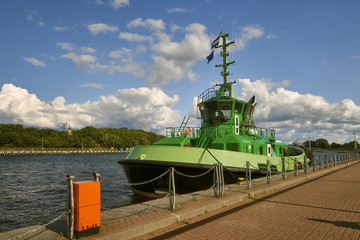 26 08 2018 - Poland, Gdansk, port of Gdansk. Modern tug RSD 2513