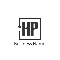 Initial Letter HP Logo Template Design