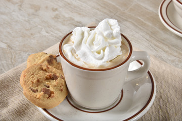 Hot chocolate and cookies