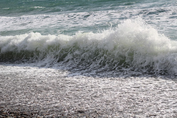 Sea wave. The sea surf.

