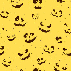 Seamless background with smiles for Halloween