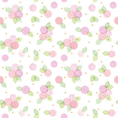 Floral pattern with glitter polka dots.