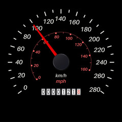 Speedometer. Black scale