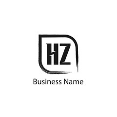 Fototapeta premium Initial Letter HZ Logo Template Design